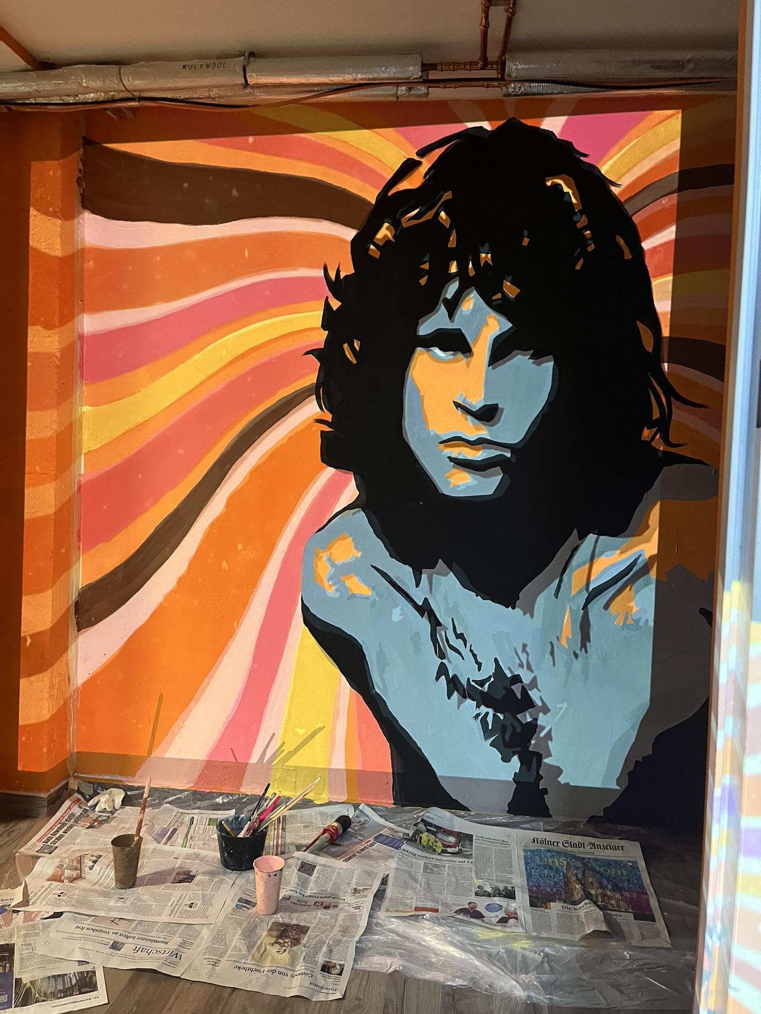 Jim Morrison Wandgemälde
